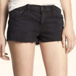 J Brand Black Distressed Cut Off Jean Shorts